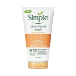 ژل شستشو ویتامین سی سیمپل مدل glow facial wash